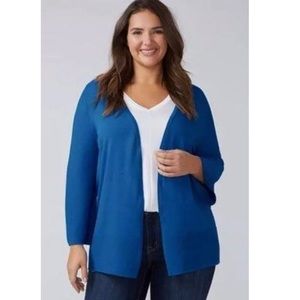 Lane Bryant Ottoman Stitch Cardigan - 3/4 Sleeves